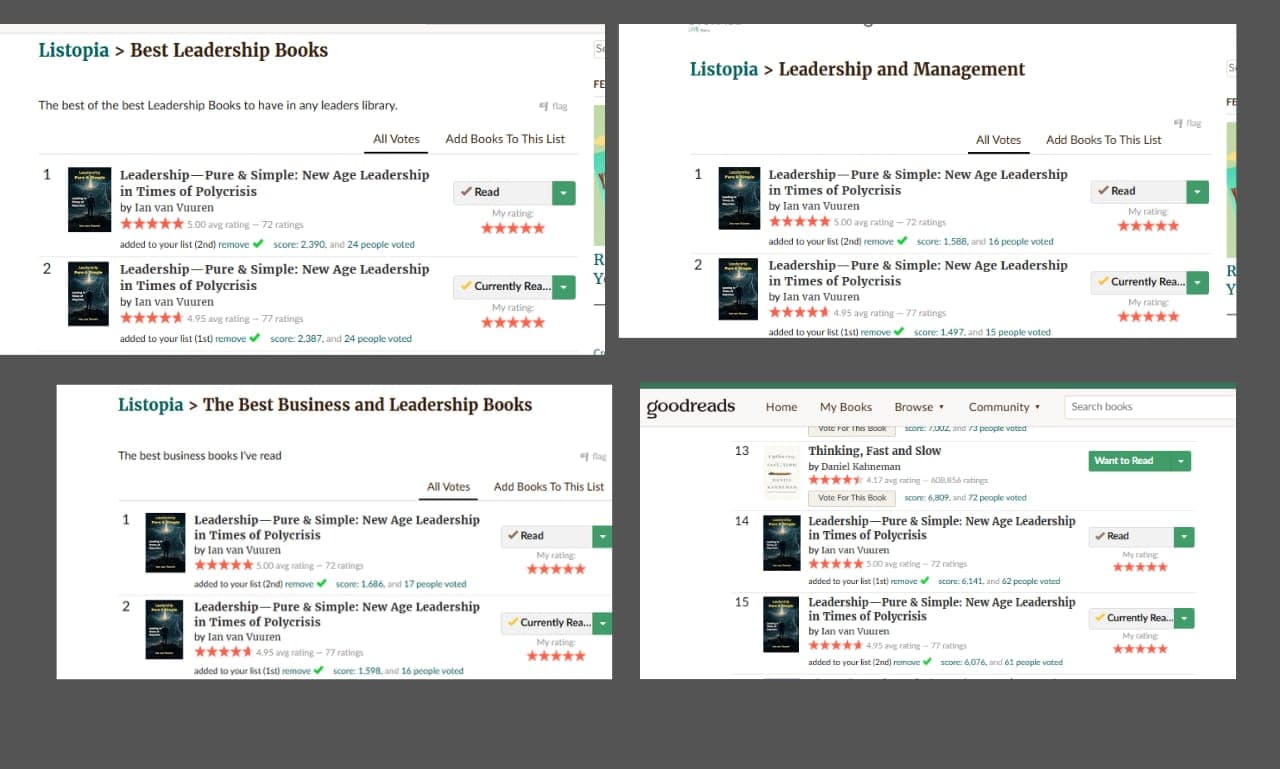Leadership — Pure & Simple: New Age Leadership in Times of Polycrisis on the Best Leadership Books Goodreads list