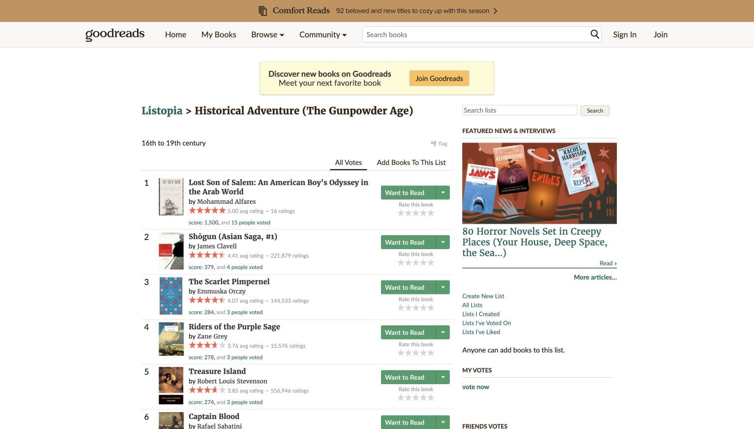 Lost Son of Salem: An American Boy's Odyssey in the Arab World on the Historical Adventure (The Gunpowder Age) Goodreads list